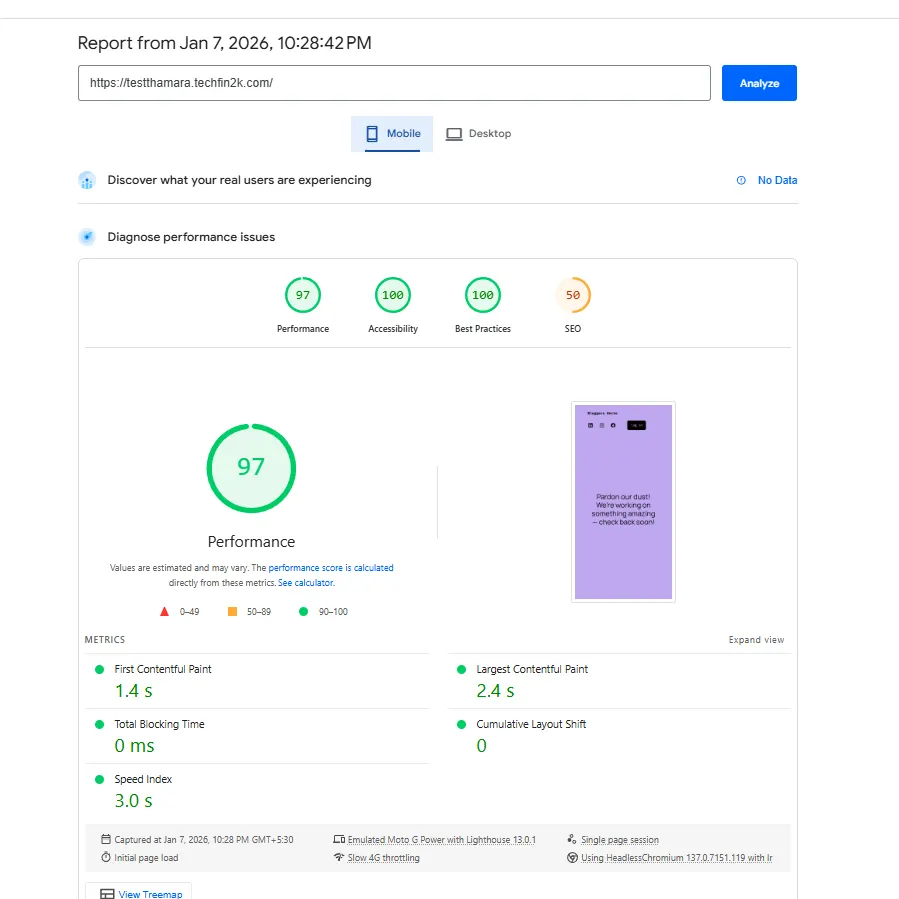 pagespeed mobile results with wordpress plugins installed