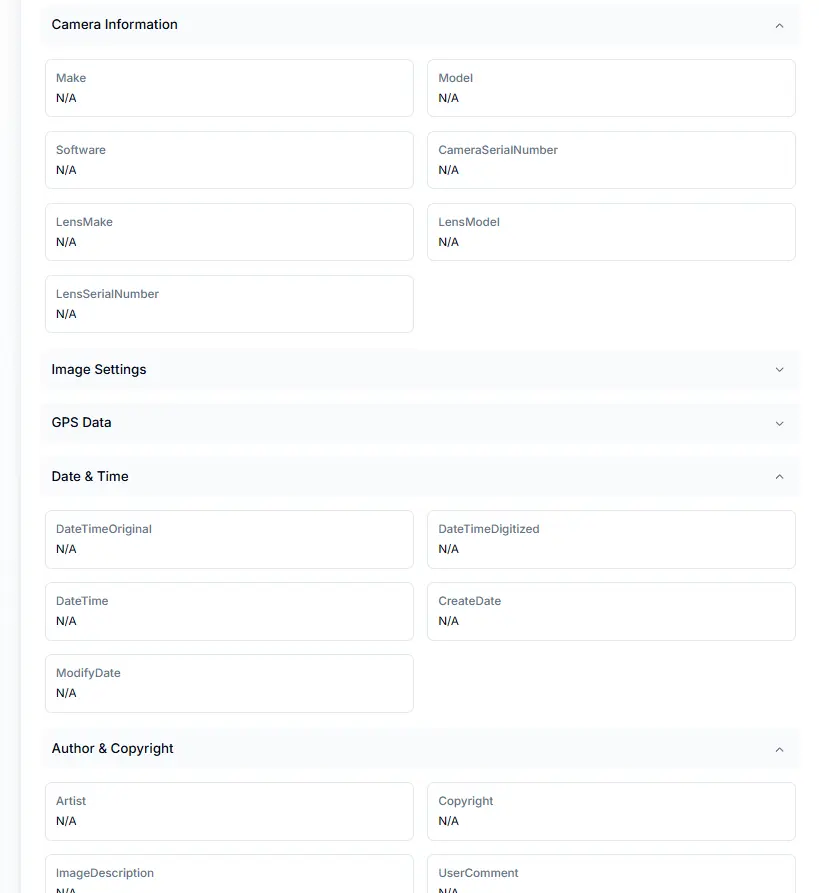 AI-Generated Image EXIF Data