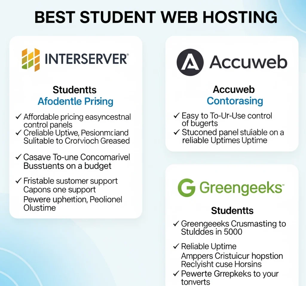 Best student web hosting providers