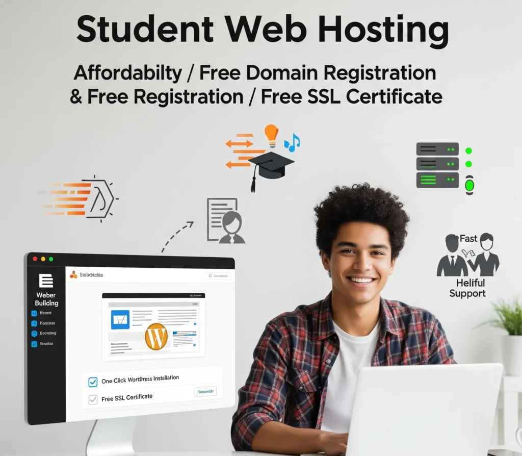 Fetures to look by students for webhosting