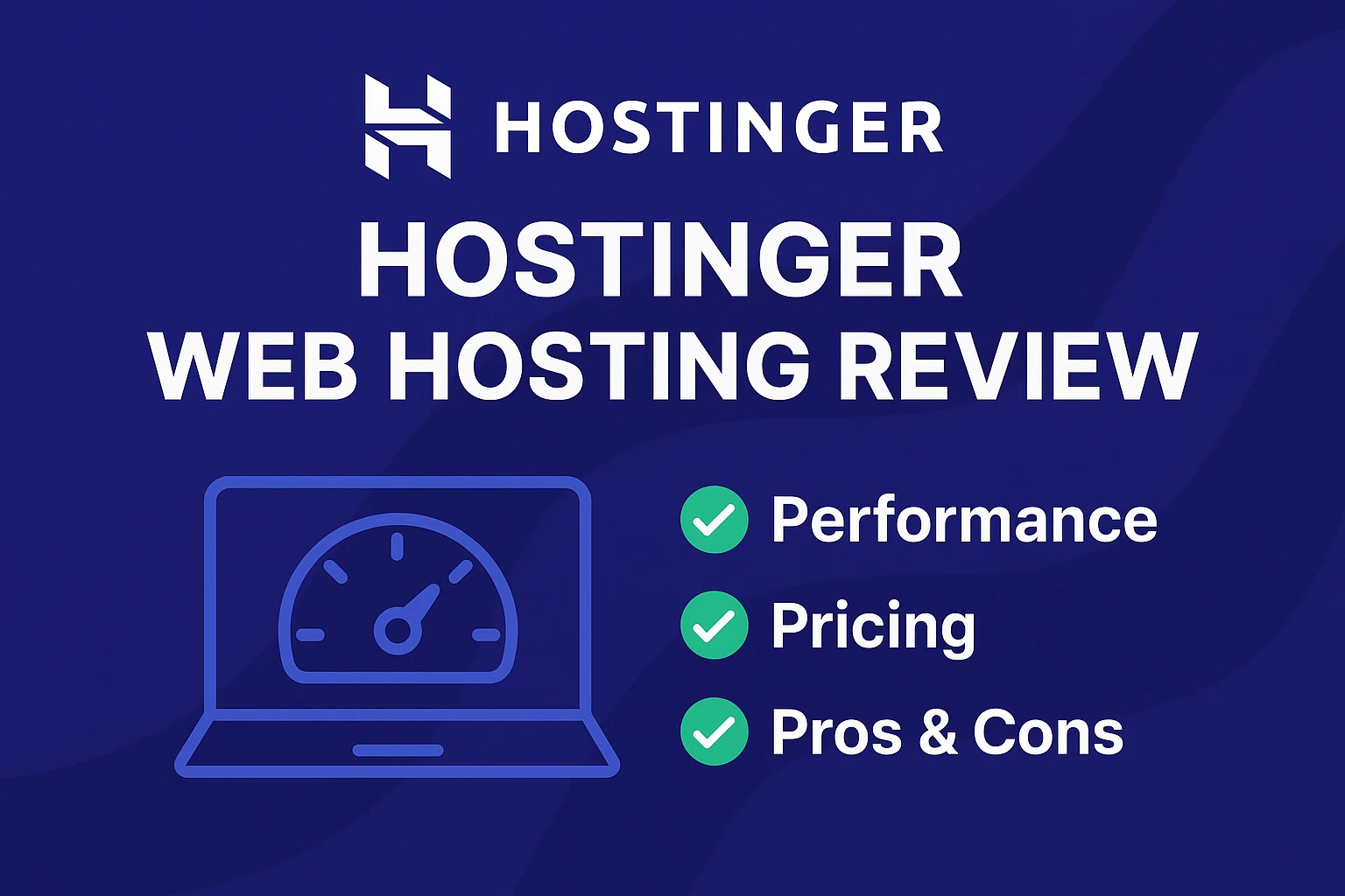 featured image showing Hostinger web hosting review