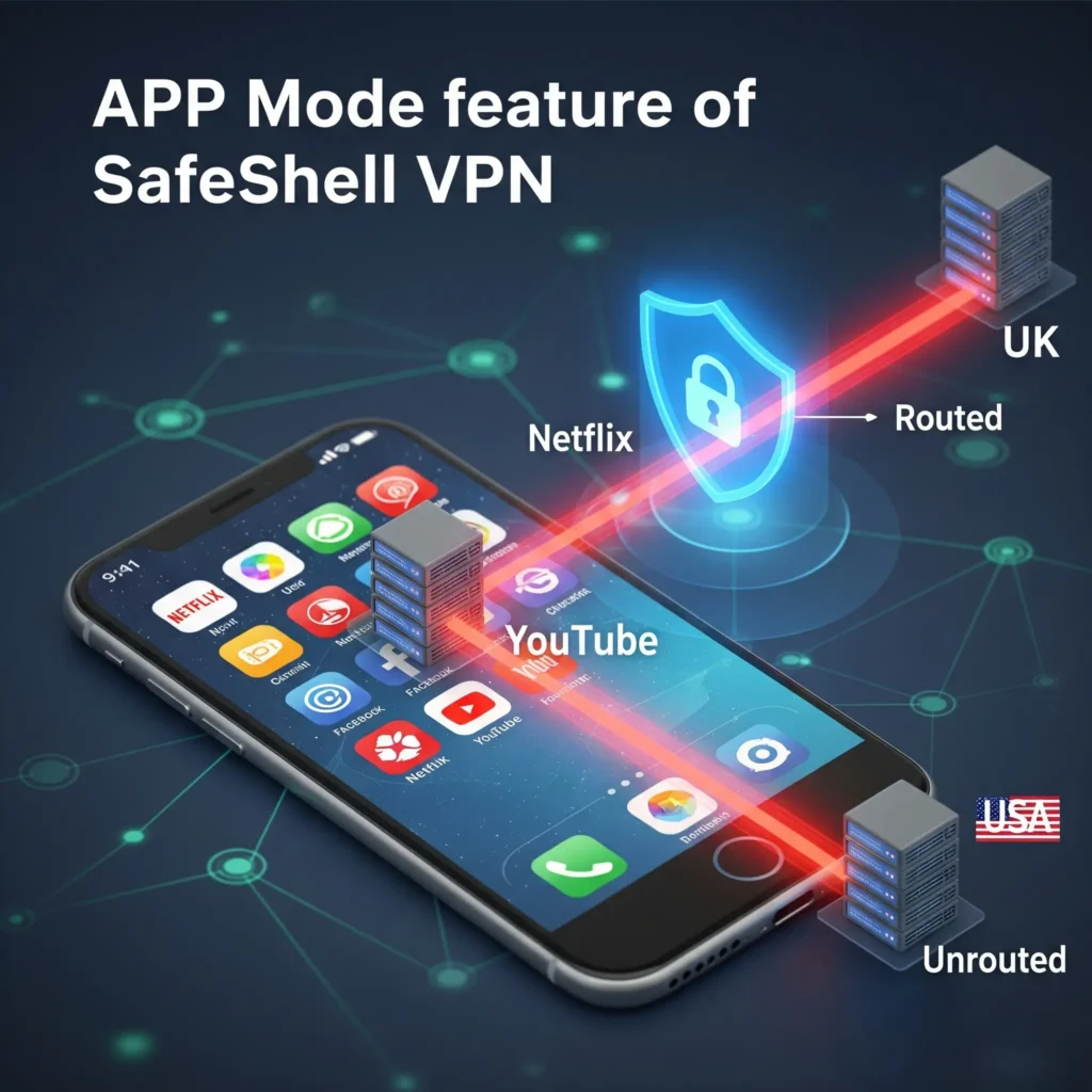 SafeShell VPN APP Mode feature SafeShell VPN APP Mode feature