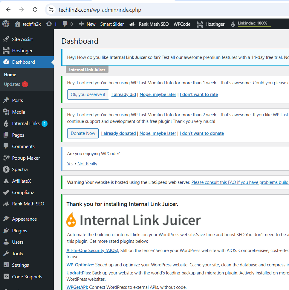 WordPress.org dashboard WordPress.org dashboard
