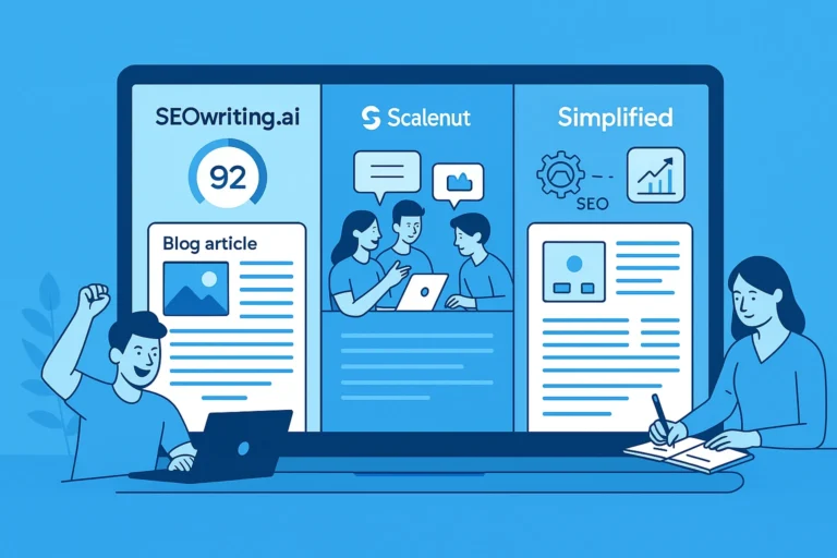 Seowriting.ai vs scalenut vs simplified