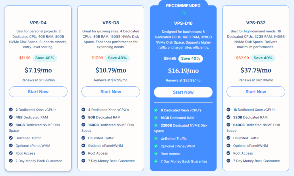 verpex vps hosting plans