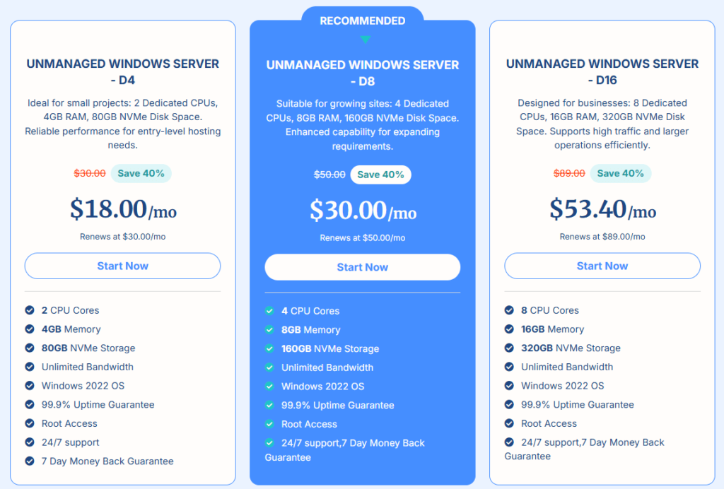 verpex windows vps hosting plans
