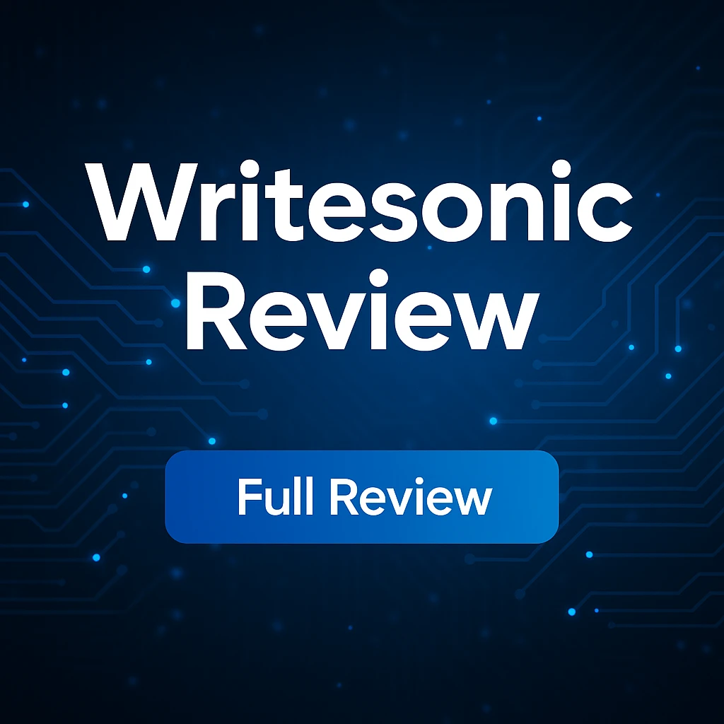 Writesonic AI writing tool review banner for 2025
